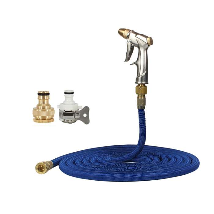 100FT 9m Car High Pressure Washing Tool Telescopic Water Pipe Set(Blue)