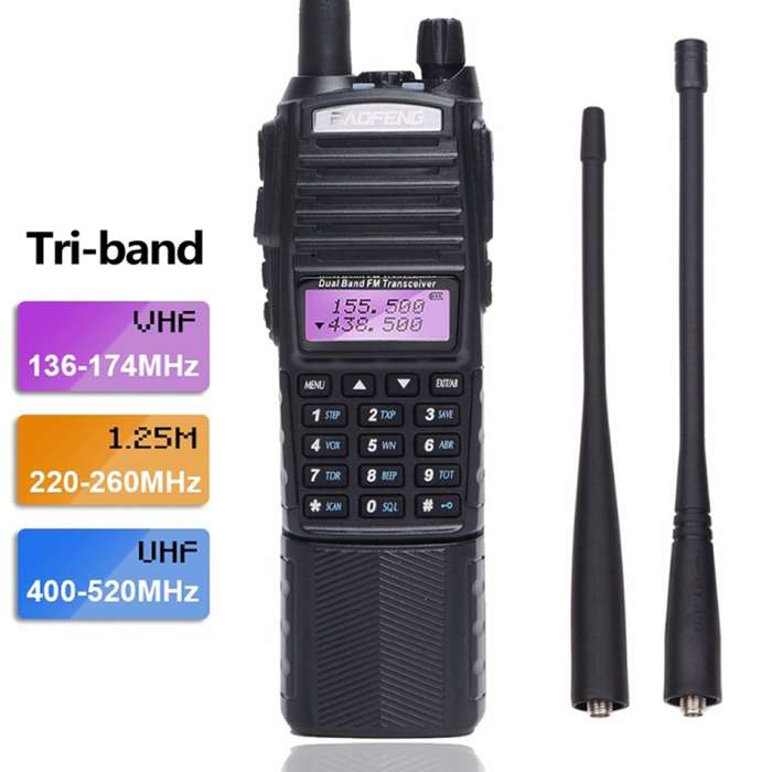 BaoFeng UV-82T Tri-Band Two-Way Radio Dual Antenna Handheld Walkie Talkie, EU Plug
