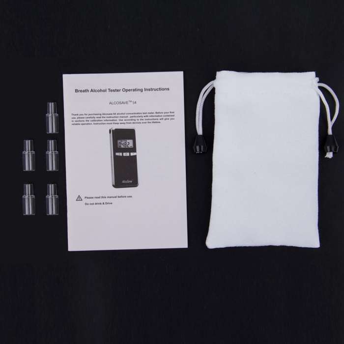 Alcohol 4 Digital LCD Display Breath Analyzer Tester(Black)