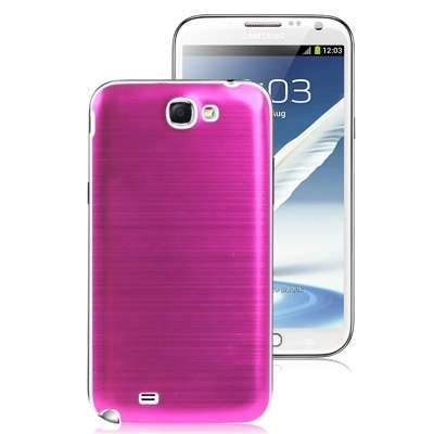 For Galaxy Note II / N7100 Full Metallic Brushed  Battery Cover (Magenta)