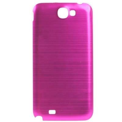 For Galaxy Note II / N7100 Full Metallic Brushed  Battery Cover (Magenta)