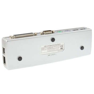 Hi-speed USB 2.0 Docking Station with 8 Ports (2xUSB 2.0 + PS2 Mouse + PS2 Keyboard + RS232 + DB25 +