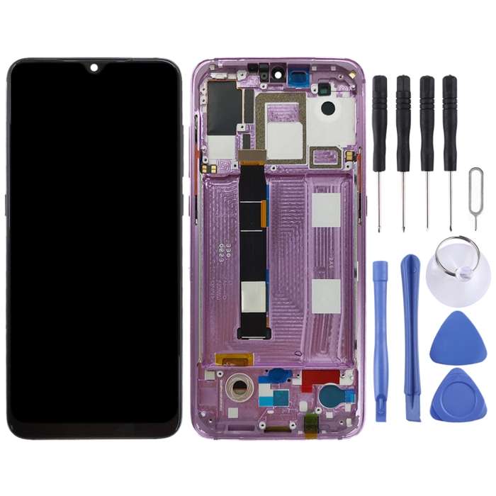 Original AMOLED LCD Screen for Xiaomi Mi 9 Digitizer Full Assembly with Frame(Pink)