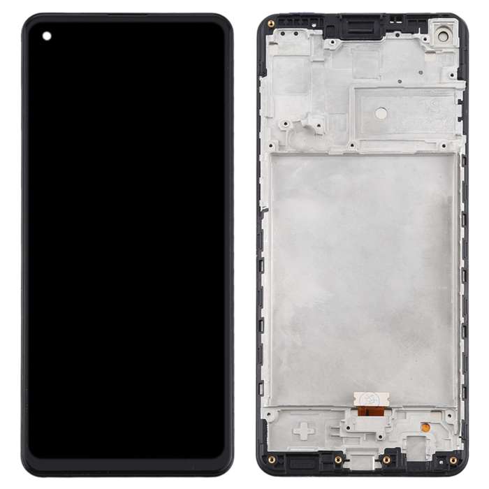 OEM LCD Screen for Samsung Galaxy A21s / SM-A217 Digitizer Full Assembly with Frame (Black)