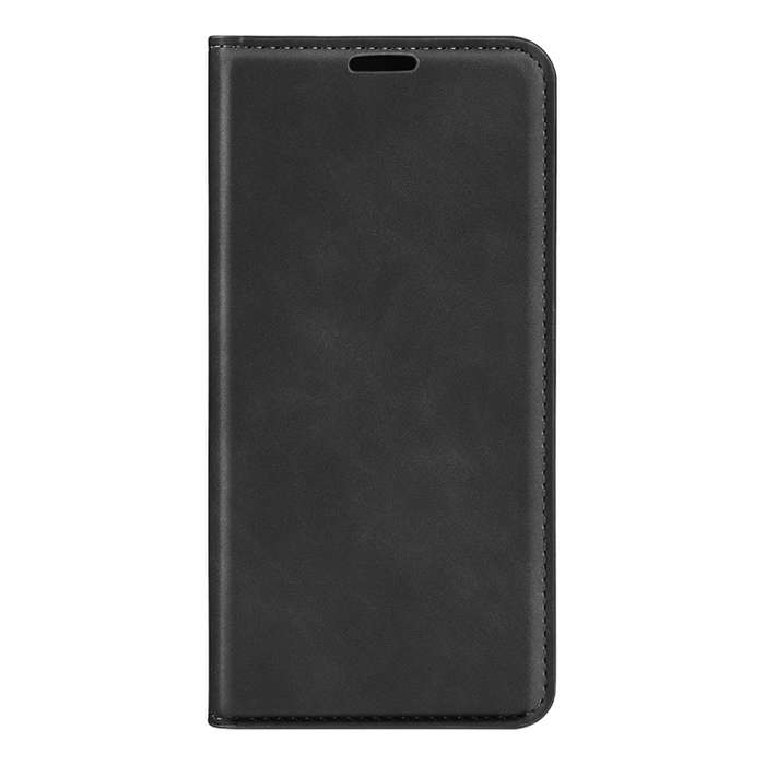 For Motorola Moto G Play 2024 Retro-skin Magnetic Suction Leather Phone Case(Black)