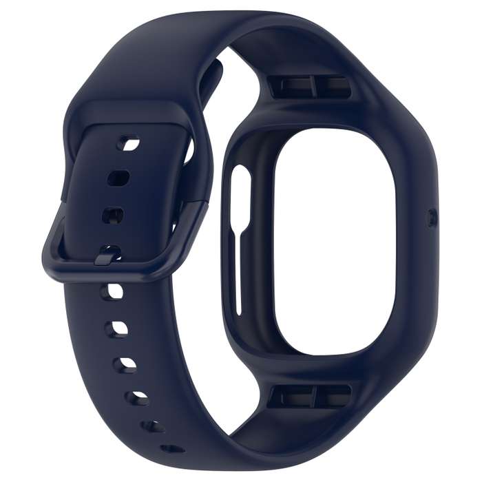 For Honor Watch 4 Integrated Fully Enclosed Silicone Watch Band(Ink Blue)