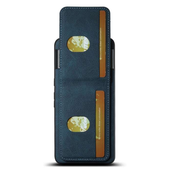 For Google Pixel 7 Suteni H03 Litchi Leather Card Bag Stand Back Phone Case(Blue)