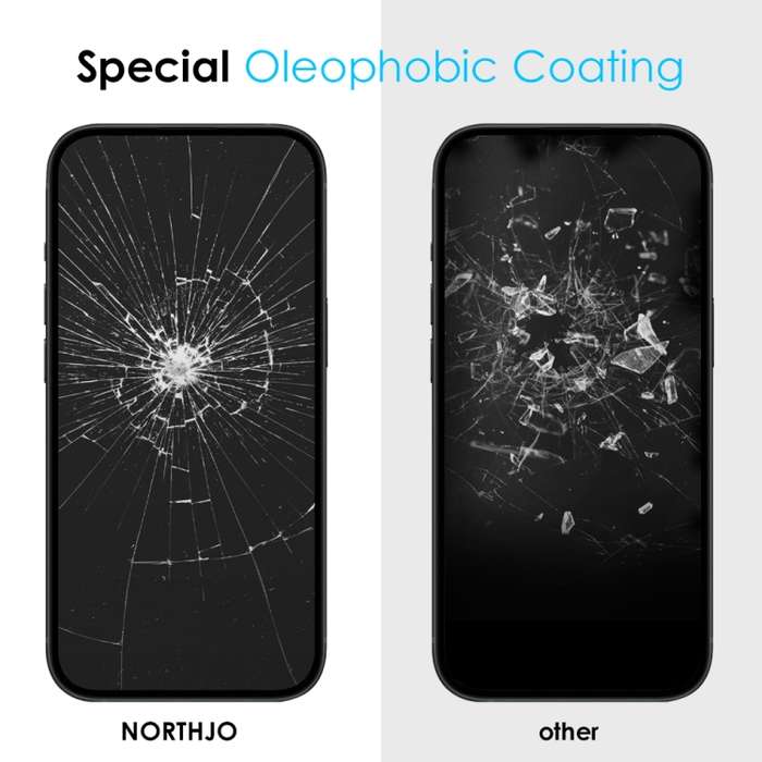 For iPhone 15 Plus NORTHJO A++ 28 Degree Privacy Full Glue Silk Printing Tempered Glass Film