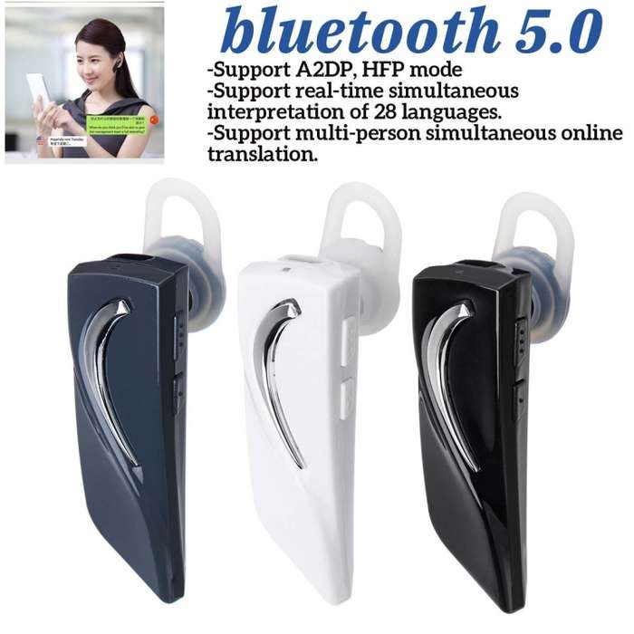 Smart Voice Translator Bluetooth Translation Headset Wireless Bluetooth 5.0 Earphone Instant Transla