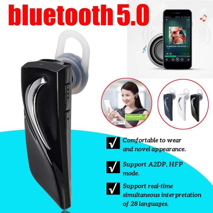 Smart Voice Translator Bluetooth Translation Headset Wireless Bluetooth 5.0 Earphone Instant Transla