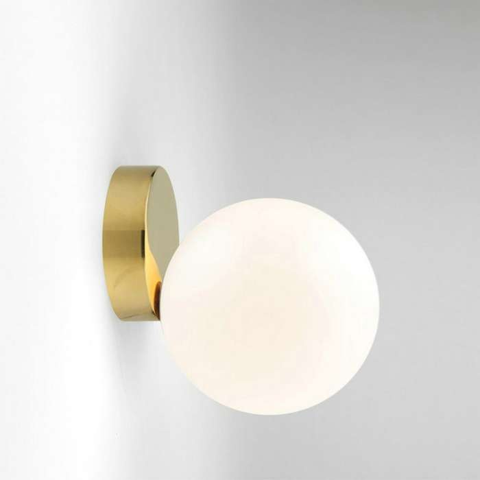 Modern Glass Ball Led Wall Lamp Bedroom Mirror Light Fixtures Indoor Bedside Lamp, Light Source:12W