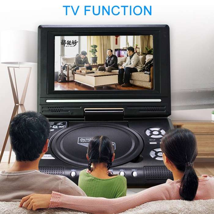 7.8 inch Portable DVD with TV Player, Support SD / MMC Card / Game Function / USB Port(US Plug)