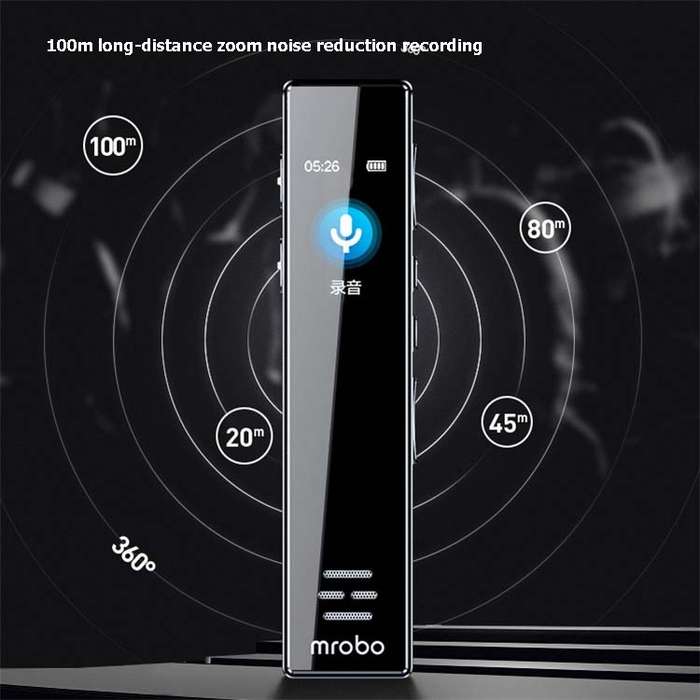 MROBO A10 Professional Voice Recorder HD Noise Reduction Student MP3 Color Screen Player, Capacity:
