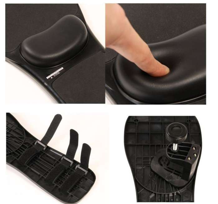 Rotation Computer Desktop Laptop Mouse Tray Elbow Pad Wrist Rest Plate Support Install on Desk and C
