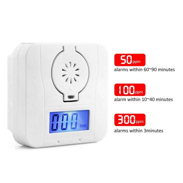 Mini CO Carbon Monoxide Smoke Detector Alarm Poisoning Gas Warning Sensor Security Poisoning Alarm w