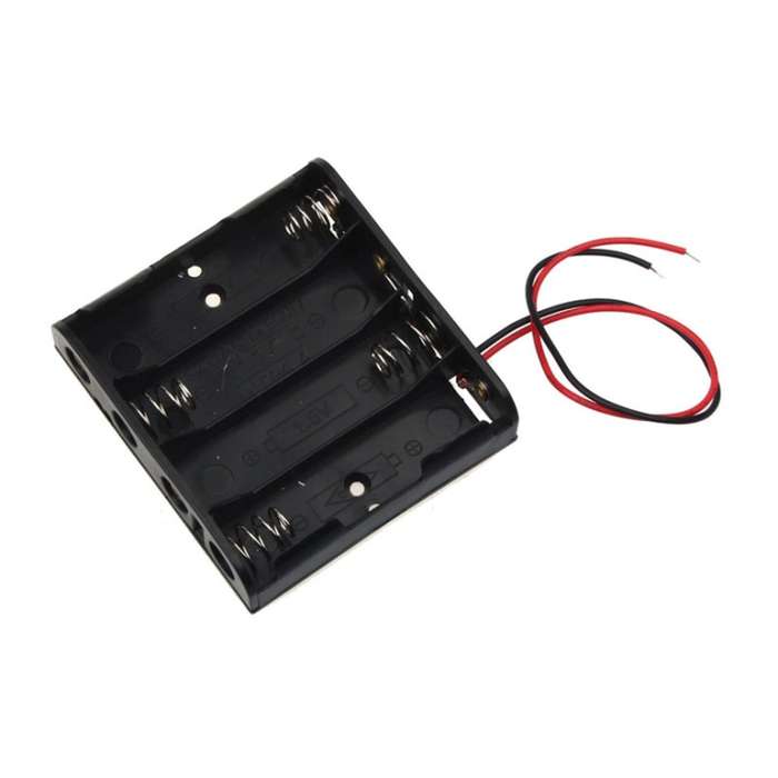 10 PCS AA Size Power Battery Storage Case Box Holder For 4 x AA Batteries with Cover & Switch