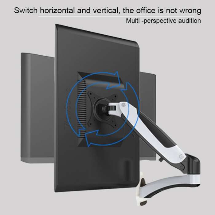 Gibbon Mounts GM112W Wall-Mounted Gas Spring Lifting Computer Monitor Stand(Factory Color)