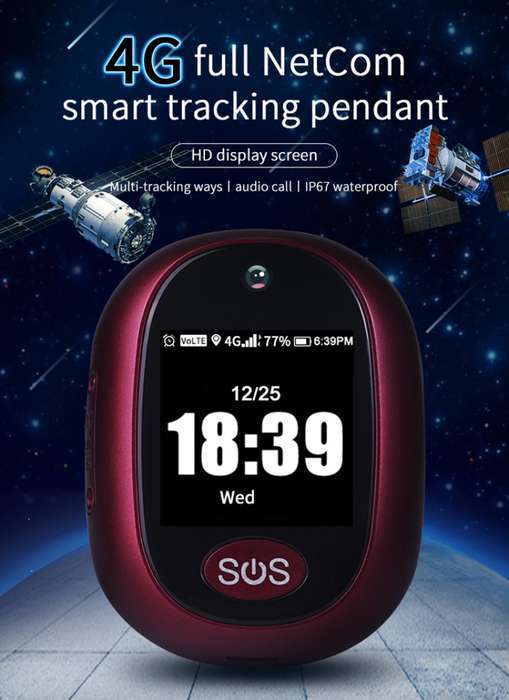 REACHFAR RF-V45-A Mini GPS Smart Tracker Pendant, Support SOS / Camera / Health Management / 4G LTE,