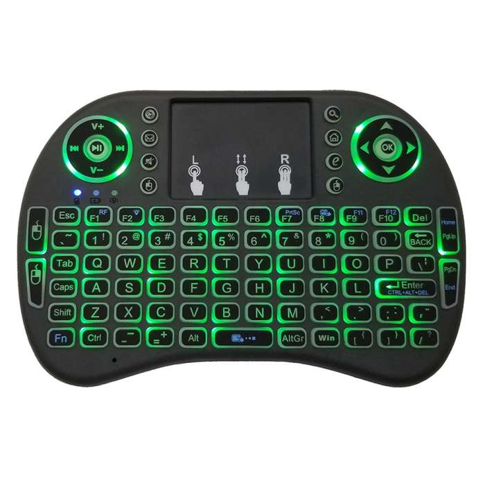 Support Language: English i8 Air Mouse Wireless Backlight Keyboard with Touchpad for Android TV Box