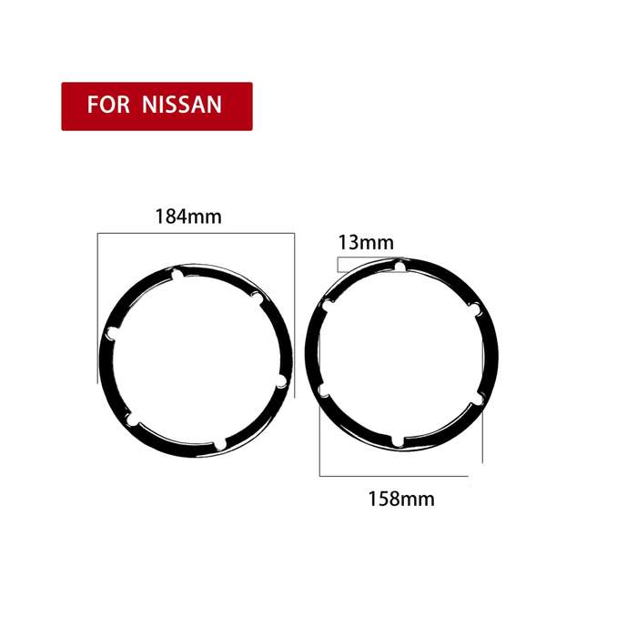 For Nissan 350Z 2003-2009 2pcs Car Hardtop Rear Speaker Horn Decorative Sticker, Left and Right Driv