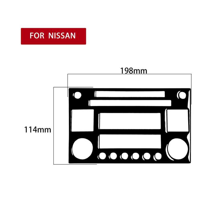 For Nissan 350Z 2003-2009 Car CD Radio Playback Panel Decorative Stickers, Left and Right Drive Univ