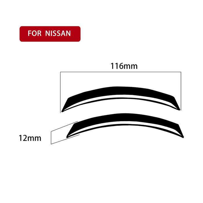 For Nissan 350Z 2003-2009 2pcs Car Air Outlet Decorative Stickers, Left and Right Drive Universal