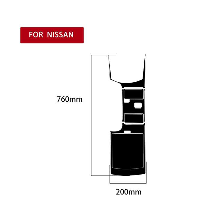 For Nissan 350Z 2003-2005 4pcs Car Central System Control Type B Decorative Stickers, Left and Right