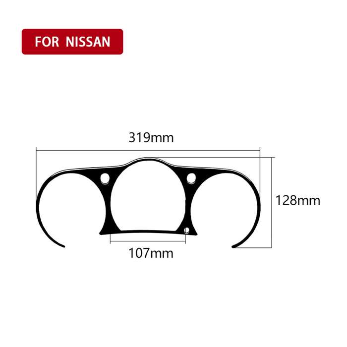 For Nissan 350Z 2003-2009 Car Speedometer Surround Decorative Stickers, Left and Right Drive Univers