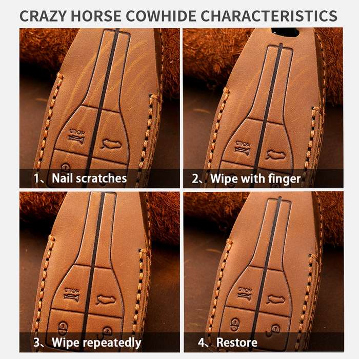 For Chevrolet GMC / Colorad 4-button C159 Car Key Leather Protective Case(Brown)