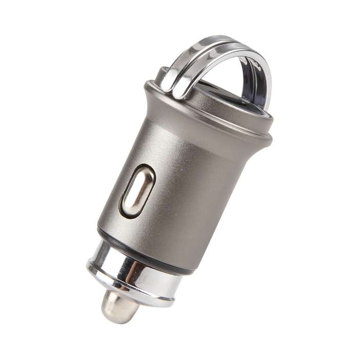 AR-CA08 12W 2A USB-C / Type-C + USB Ports Car Charger (Gold)