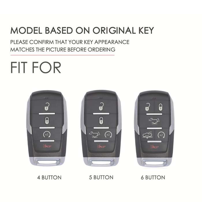 For Dodge Ram 4-button C161 Car Key Leather Protective Case (Brown)