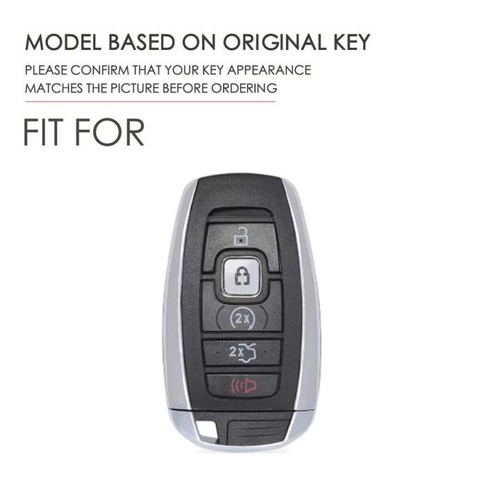 For Lincoln Hallmo Car Cowhide Leather Key Protective Cover Key Case(Brown)