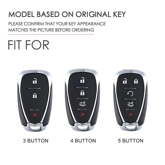 For Chevrolet 4-button Hallmo Car Cowhide Leather Key Protective Cover Key Case(Brown)