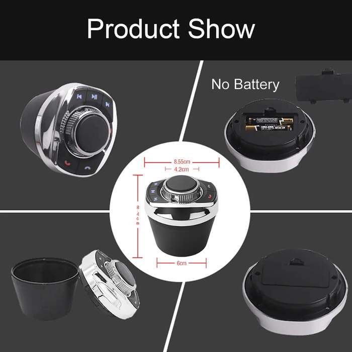 Multifunctional Car Cup Holder Wireless Knob Button Steering Wheel Button Remote Control without Lig
