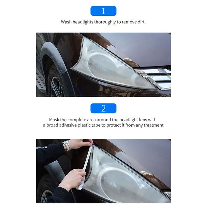 Car Headlight Scratch Yellowing Repair Fluid Set, Capacity: 30ml
