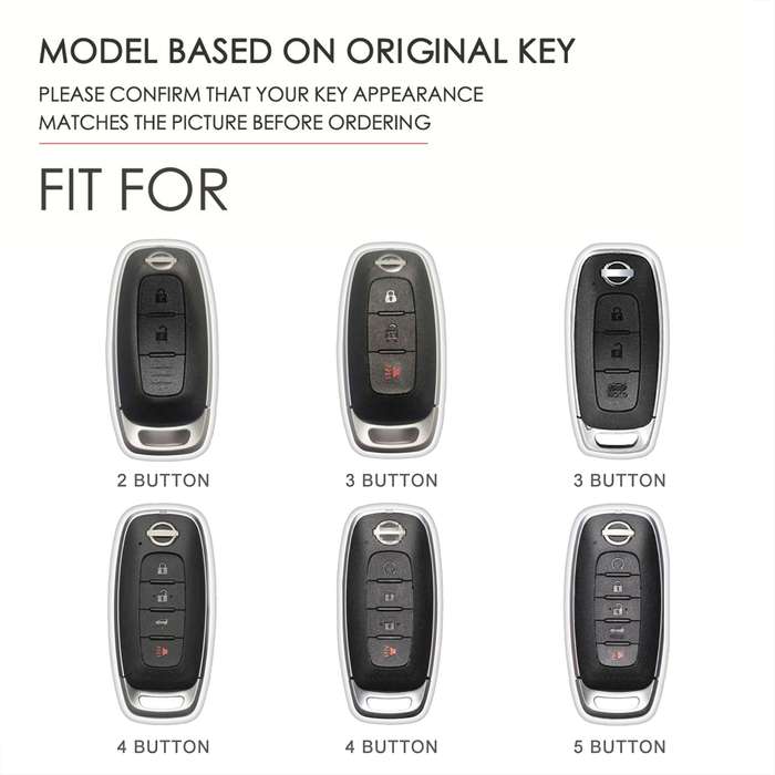 For Nissan Teana / Ariya 2-button Hallmo Car Cowhide Leather Key Protective Cover Key Case(Brown)