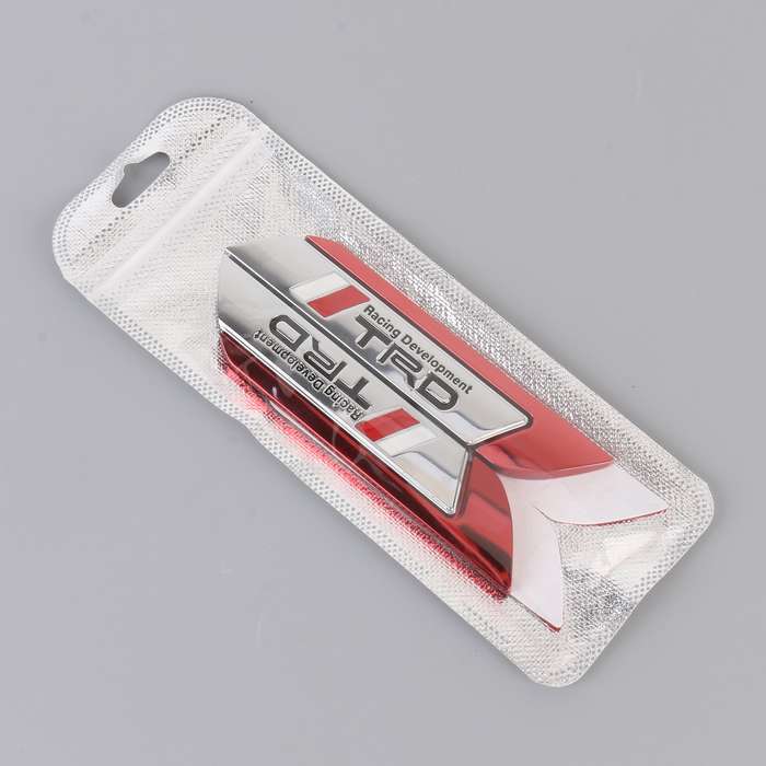 1 Pair Car Racing Development TRD Personalized Aluminum Alloy Decorative Stickers, Size: 11.5 x