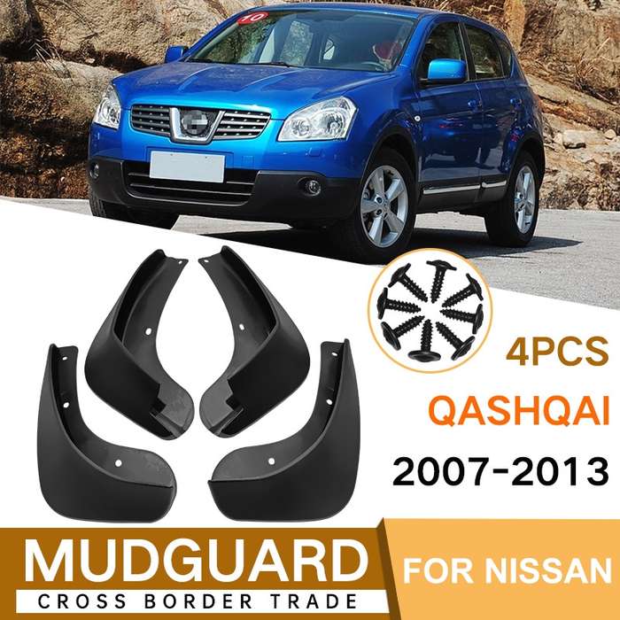For Nissan Qashqai J10 2007-2013 4pcs/Set Car Auto Soft Plastic Splash Flaps Fender Guard