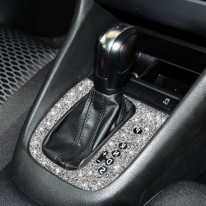 Car Gear Adjustment A Diamond Decoration Cover Sticker for Volkswagen Golf 6 2008-2012, Right-hand D