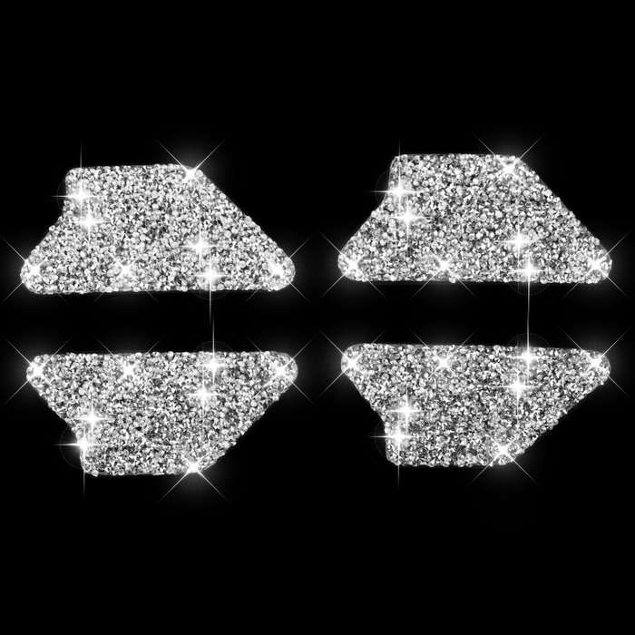 Car Door Bowl Diamond Decoration Cover Sticker for Volkswagen Golf 6 2008-2012, Left and Right Drive