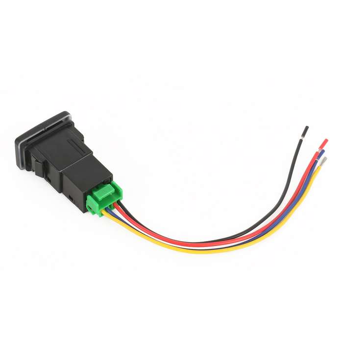 TS-202 For Toyota Blue-green Light Car Small Dual Control Switch with Lock