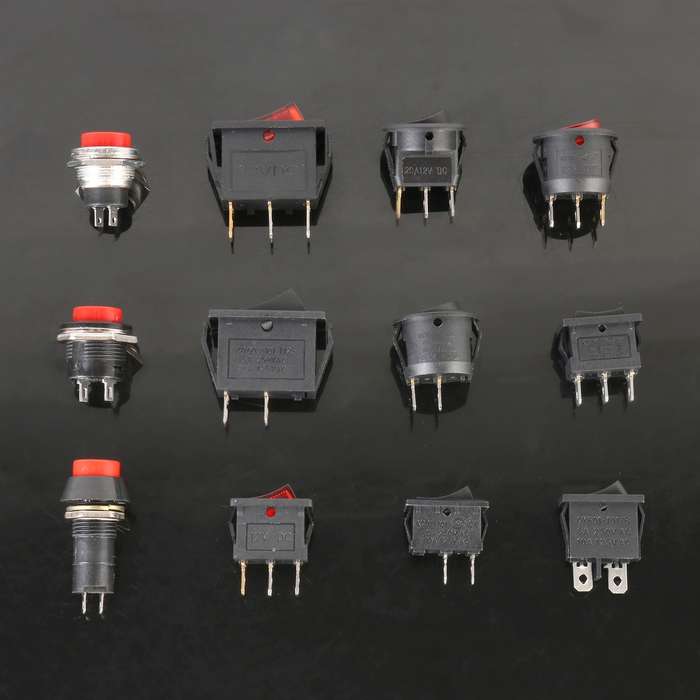 50pcs Universal Power Switch Button Assortment Kit