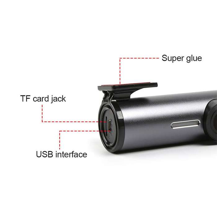 Car 1080P HD WiFi Driving Recorder, Supports Mobile APP Link & Automatic Loop Recording