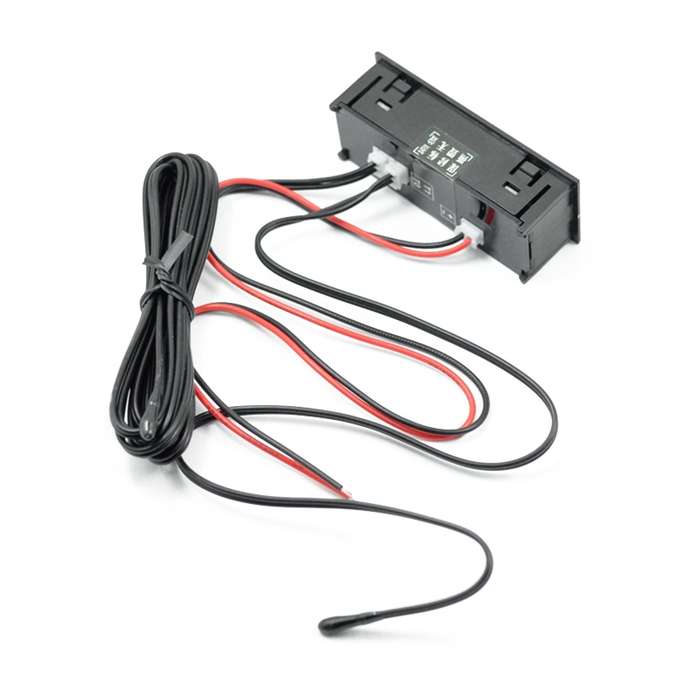 3 in 1 DC5-50V Car High-precision Electronic LED Luminous Clock + Thermometer + Voltmeter (White)