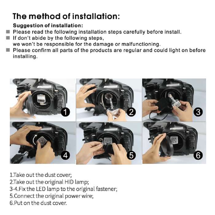 D Series D3S 35W 6000K 4500LM 2pcs/Box Car LED Headlight