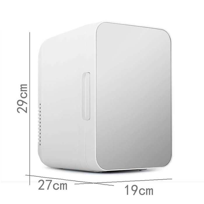 8L 37-48W Tempered Glass Panel Car / Home Mini Refrigerator, EU Plug (Silver)