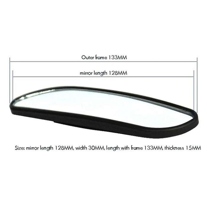3R-060 One Pair Car Auxiliary Side View Mirror Round Blind Spot Wide Angle Mirror (Black)