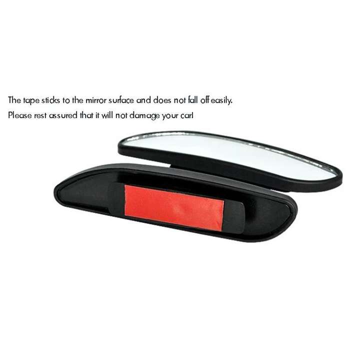 3R-060 One Pair Car Auxiliary Side View Mirror Round Blind Spot Wide Angle Mirror (Black)