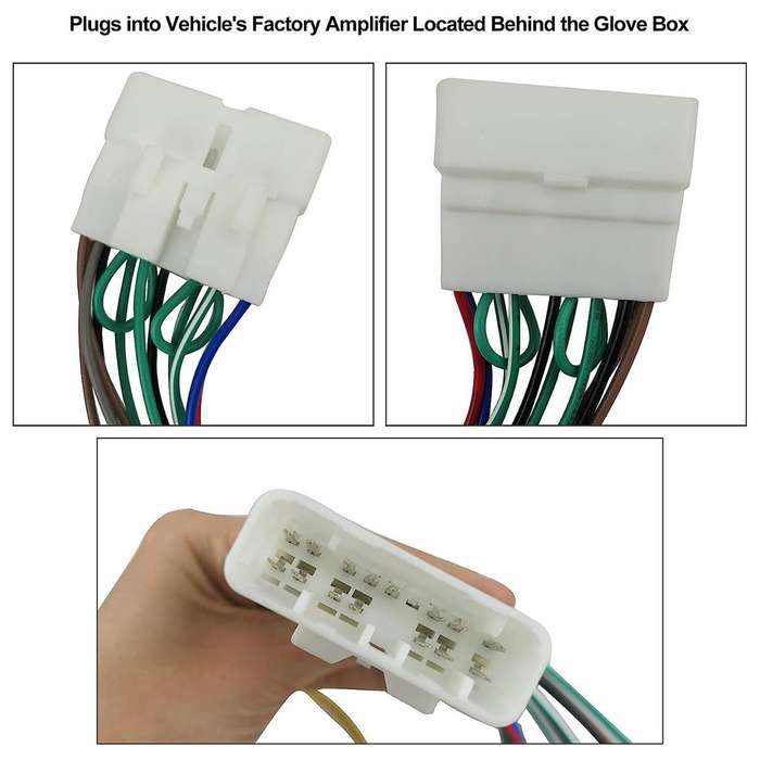 Radio Wiring Harness Stereo Connector with Amplifier Bypass for LEXUS IS300 2001-2005 (White)