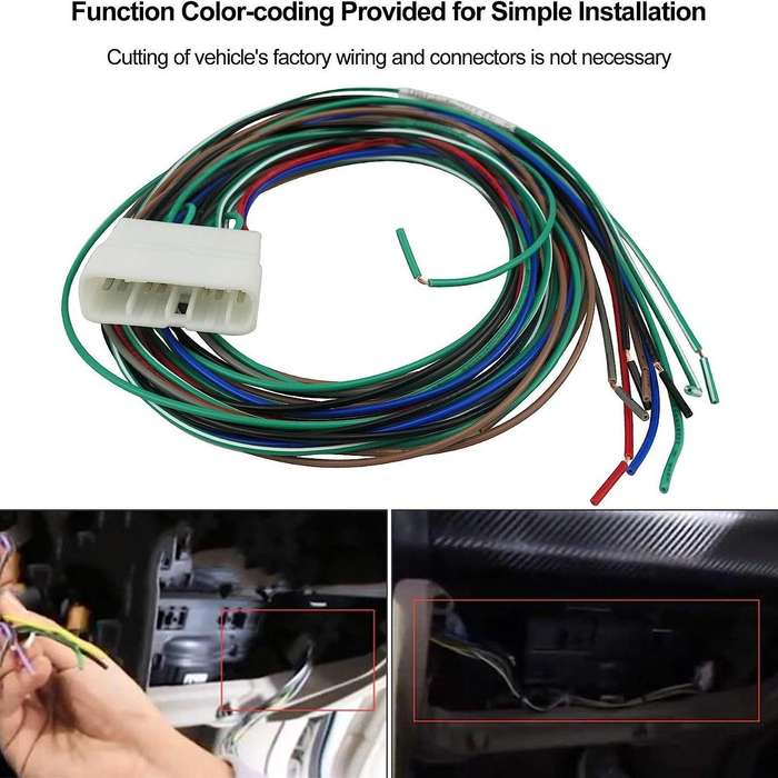 Radio Wiring Harness Stereo Connector with Amplifier Bypass for LEXUS IS300 2001-2005 (White)